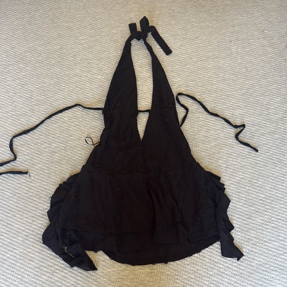 Edikted Black Backless Dress